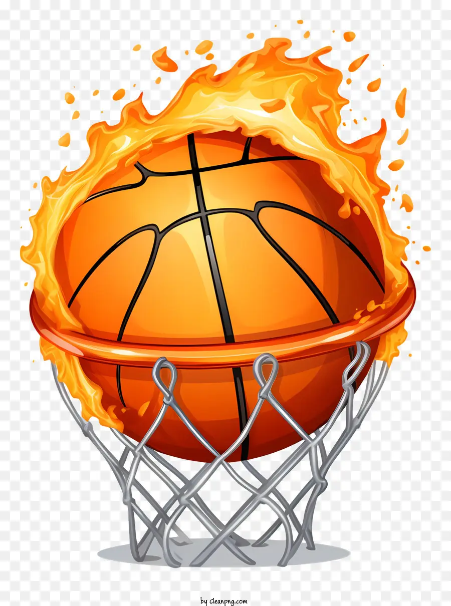 Ateşe Basketbol，Basketbolda Ateş Görüntüsü PNG