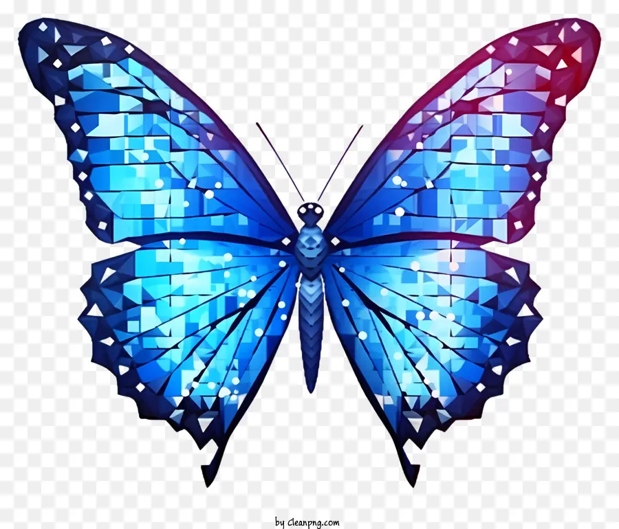 Mavi Kelebek，Çok Renkli ölçekler PNG