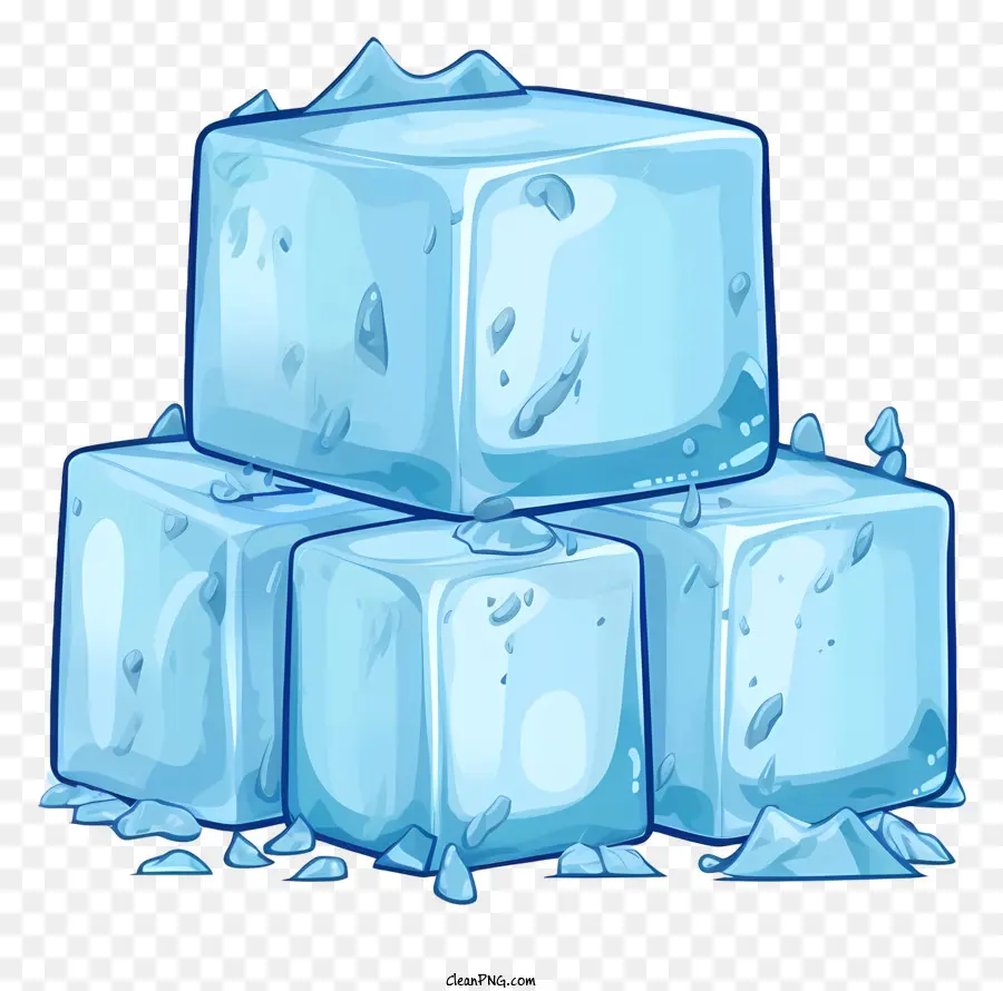 Mavi Buz Küpleri，Yığılmış Buz Küpleri PNG
