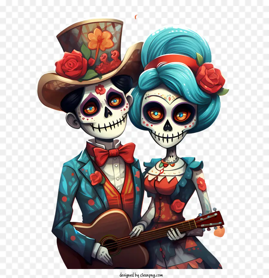 Dia De Los Muertos，İskeletler PNG