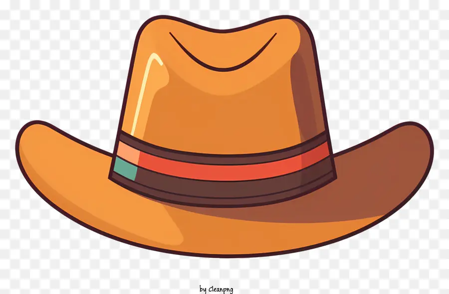 Westernstyle şapkası，çizgili Bant PNG