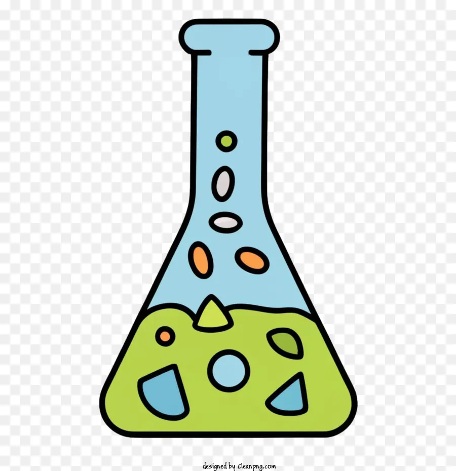 Erlenmeyer şişesi，Yeşil Sıvı PNG