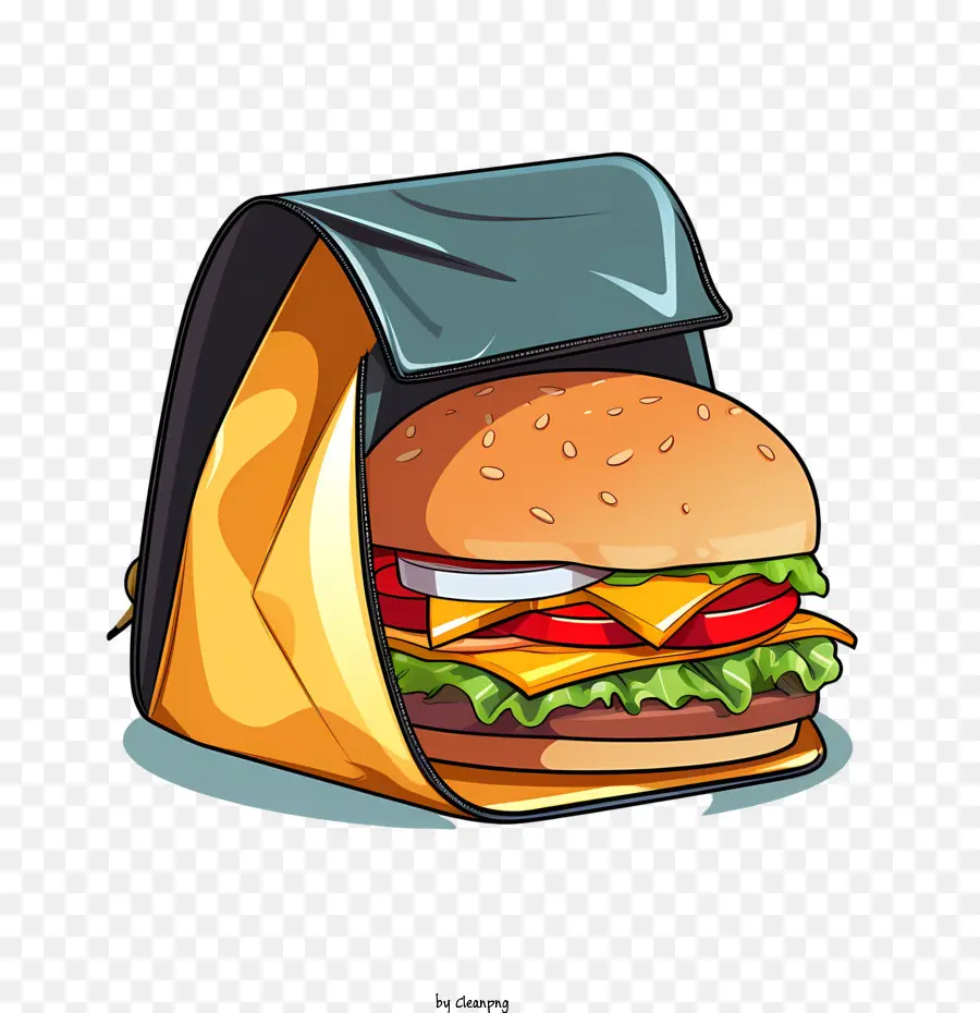 Yiyecek Torbası，Hamburger PNG