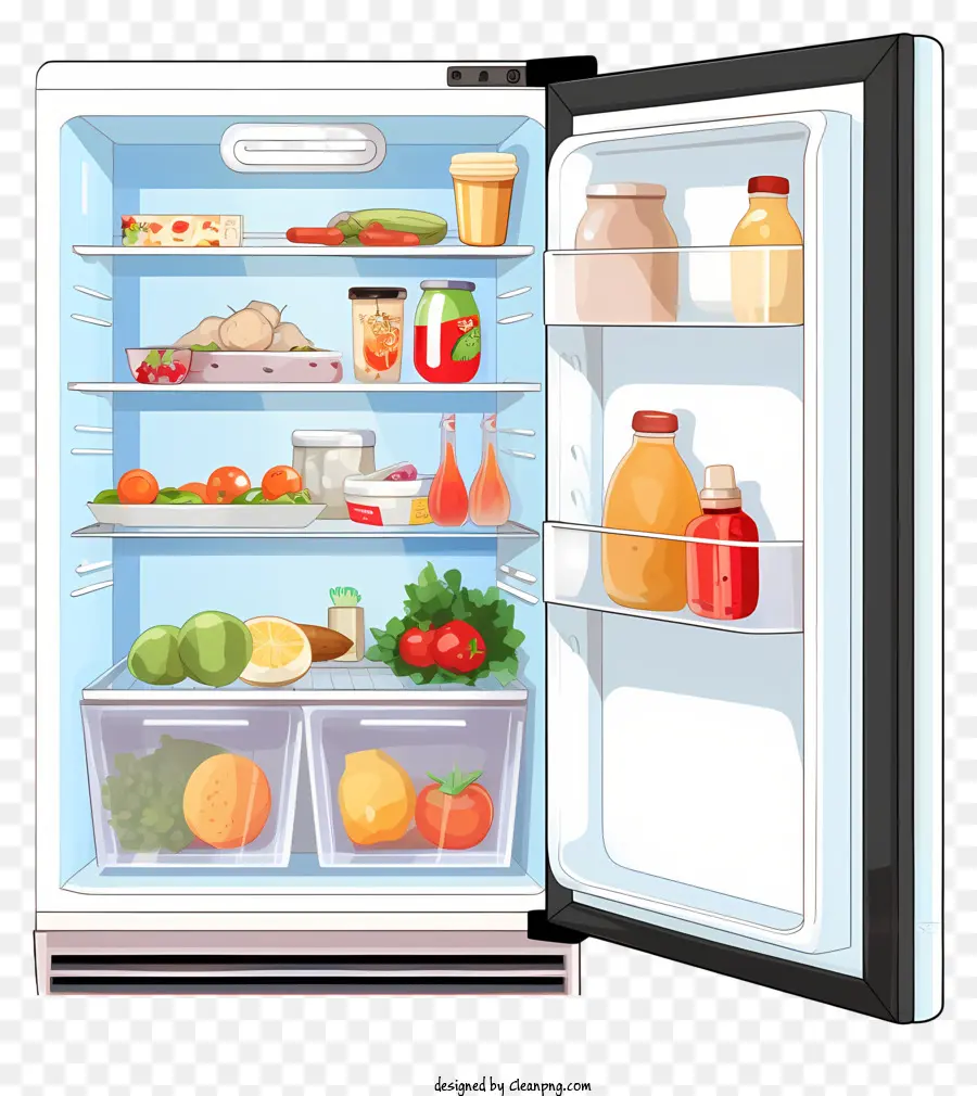 Açık Buzdolabı，Gıda Maddeleri PNG
