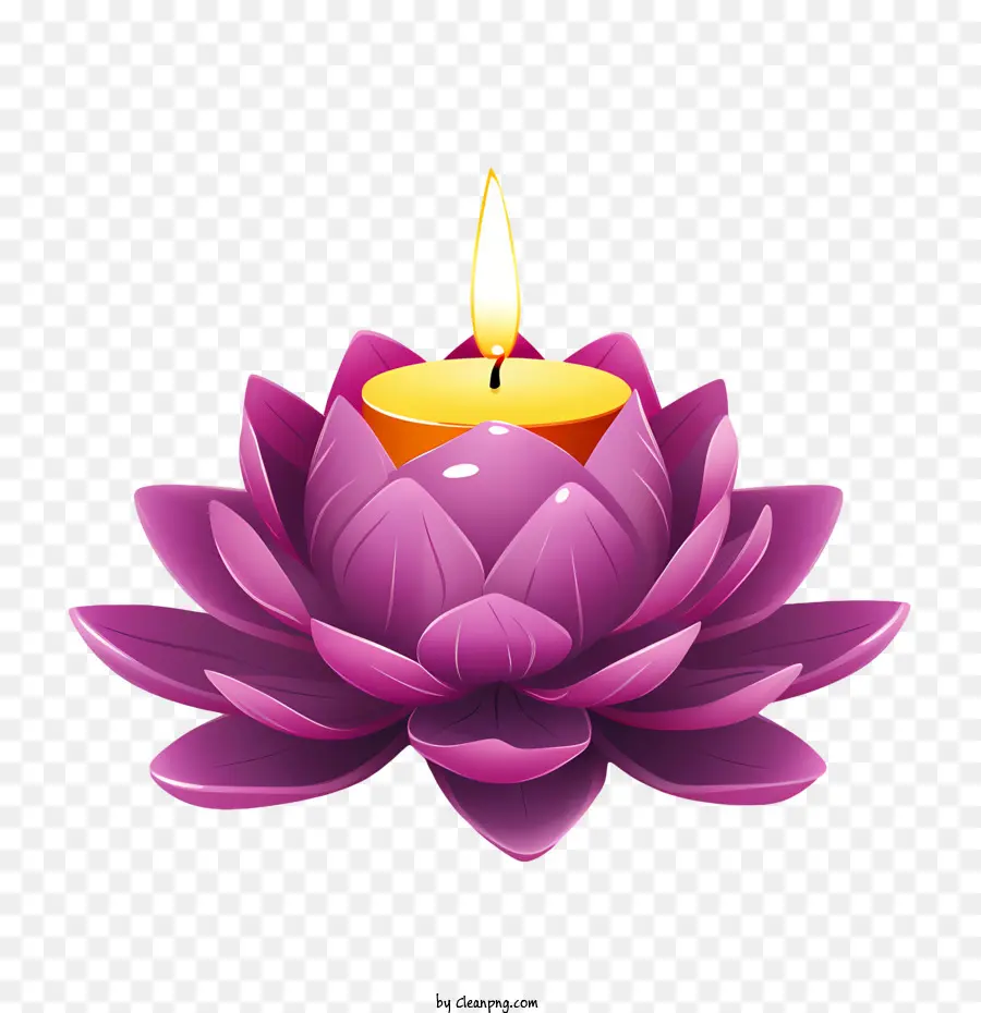 Mum Lotus çiçeği，Pembe Mum PNG