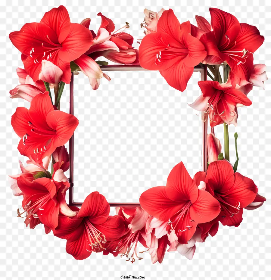 Amaryllis Çiçeği，Kırmızı PNG