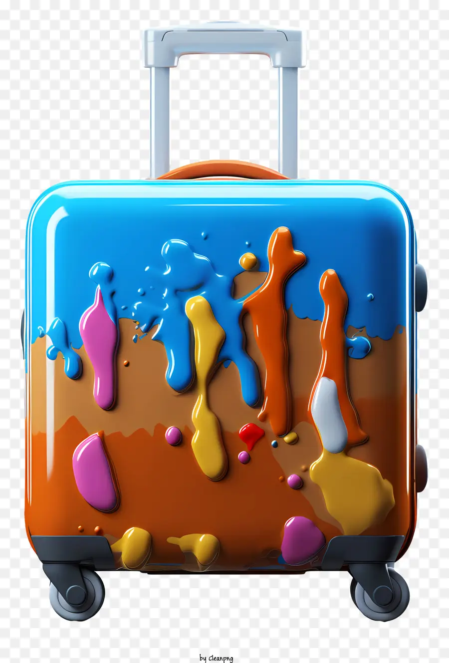 Boya Sıçramalı Bavul，Renkli Bagaj PNG