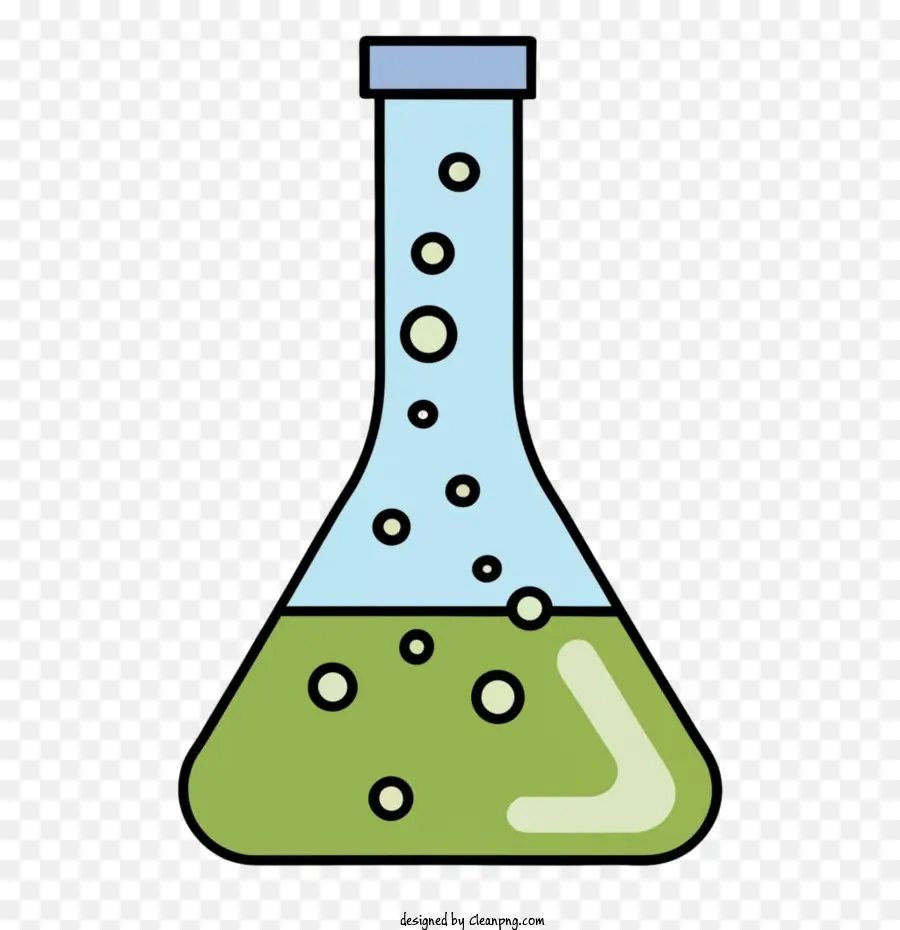 Erlenmeyer şişesi，Yeşil Sıvı PNG