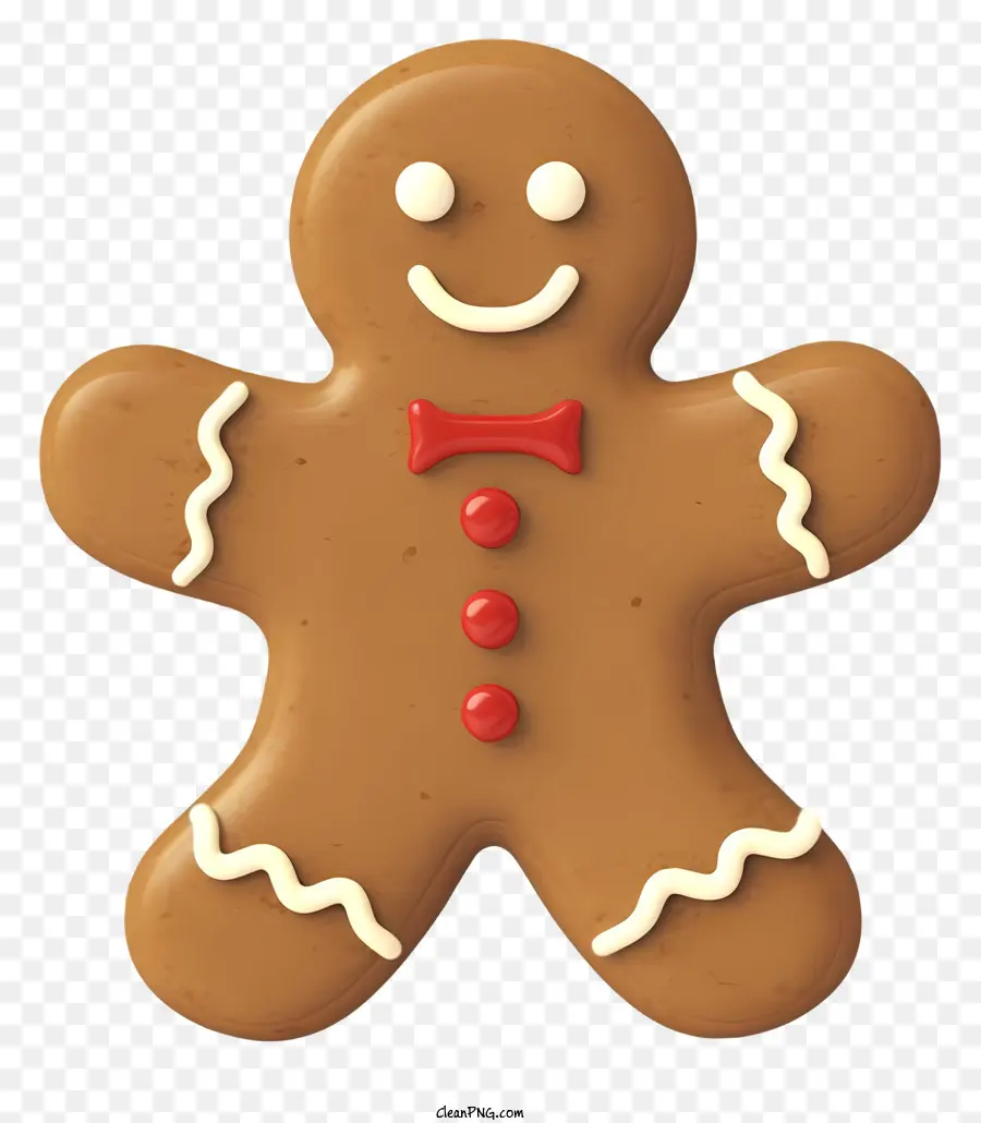 Gingerbread Adam，Gülümseyen PNG