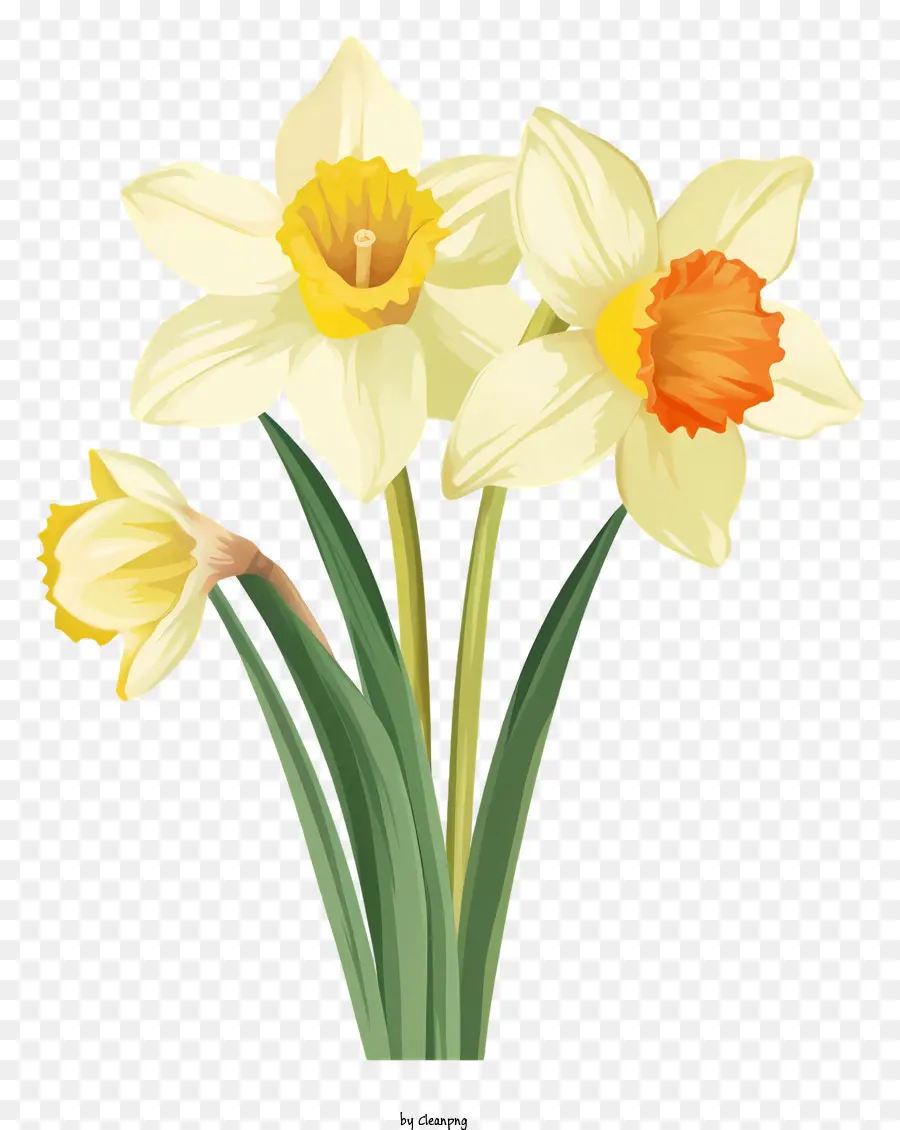 Sarı Nergisler，çiçek Buketi PNG