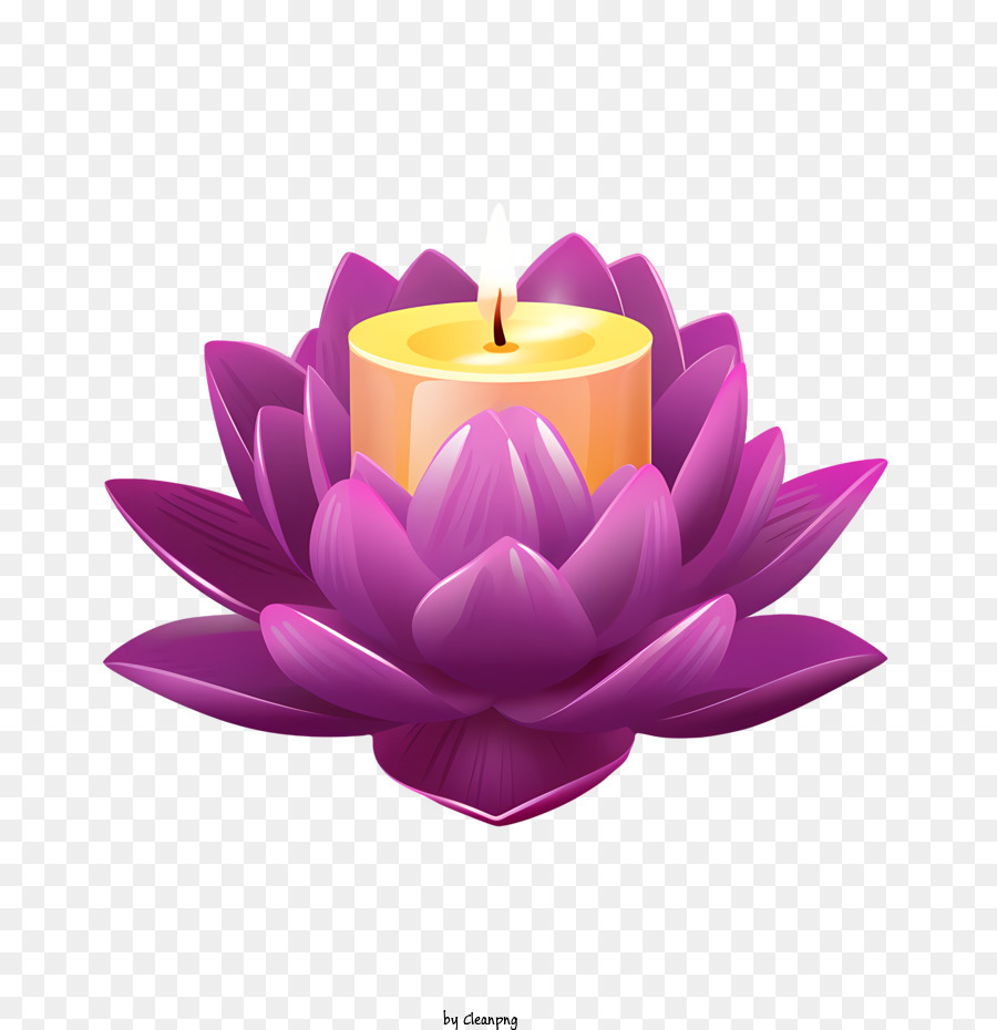 Mum Lotus çiçeği，Pembe Lotus Mumu PNG