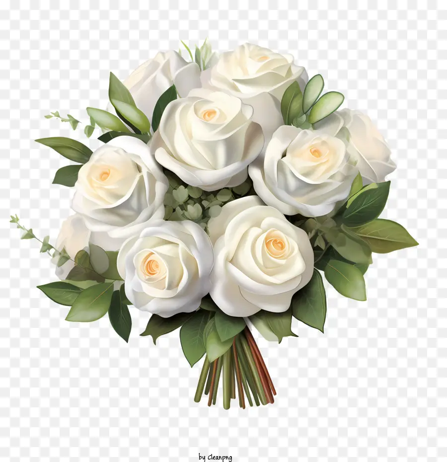 Beyaz Gül çiçek，Buket PNG