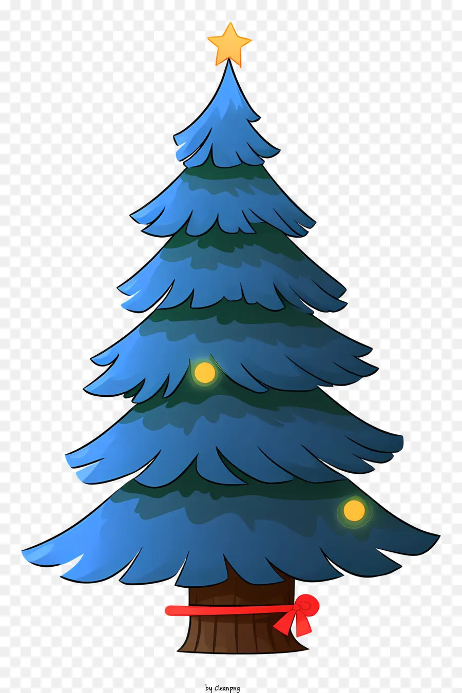 Mavi Noel Ağacı，Işıklarla Noel Ağacı PNG