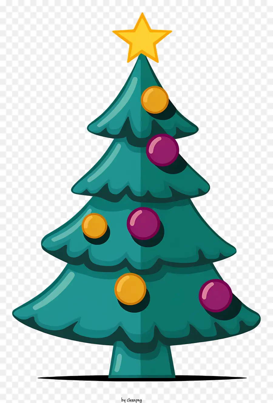 Noel Ağacı，Renkli Dekorasyonlar PNG