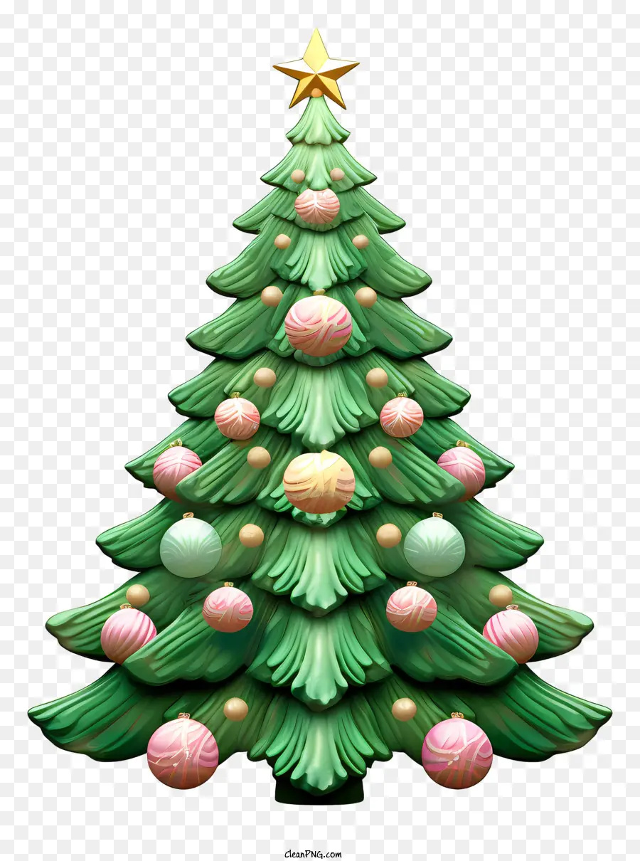 Noel Ağacı，Üstte Yıldız PNG