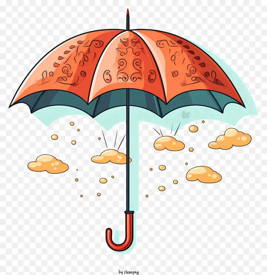 Uçan şemsiye，Turuncu şemsiye PNG