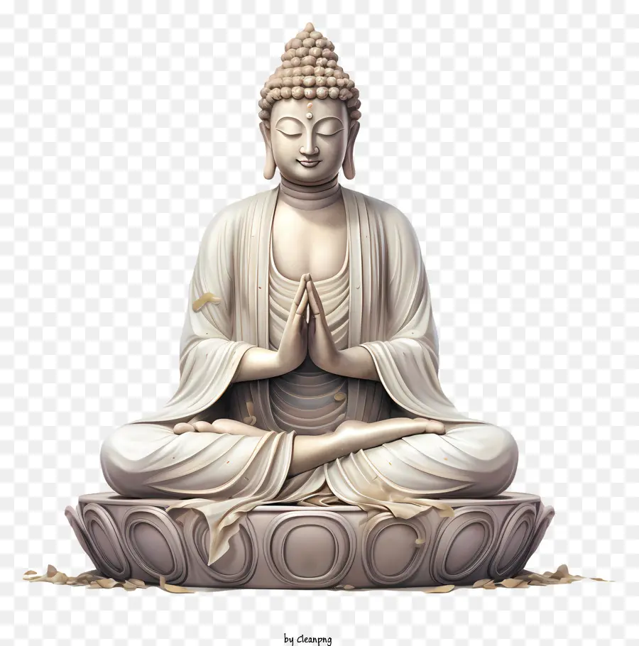 Buda Heykeli，Meditatif Poz PNG