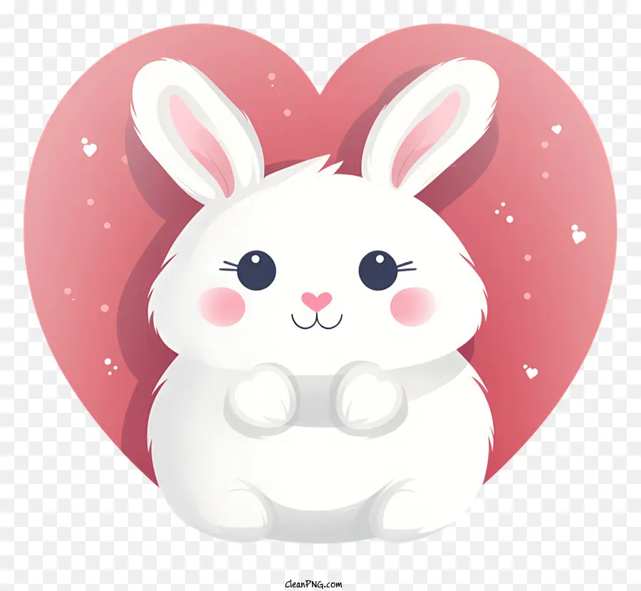 Sevimli Beyaz Tavşan，Gülümseyen Tavşan PNG