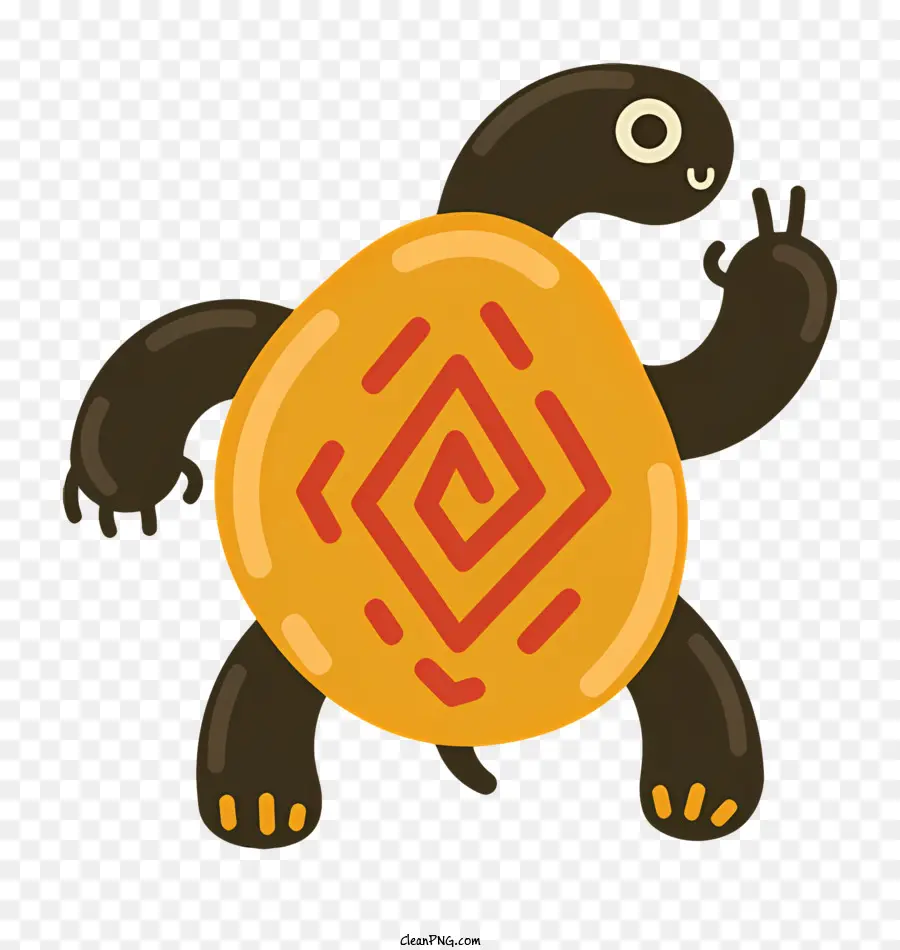 Kaplumbağa Karikatür Karakteri，Altın Çember Kaplumbağı PNG