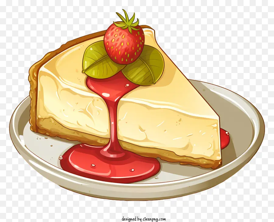 Cheesecake，çilek PNG