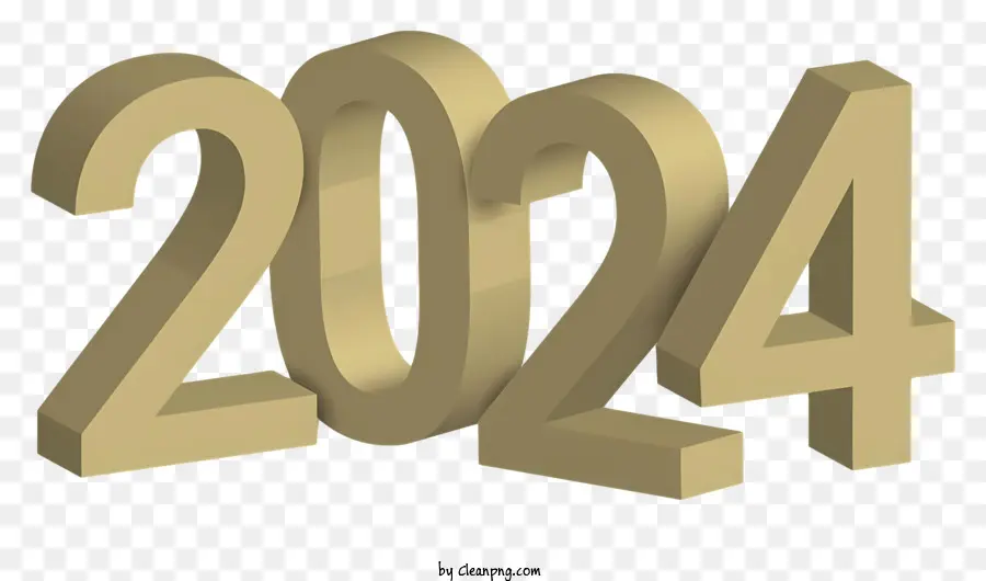 Altın 2023 Yılı，Siyah Arka Plan PNG