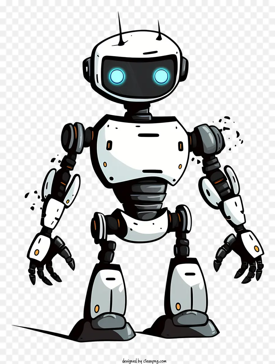 Robot Pozu，Sevimli Robot PNG