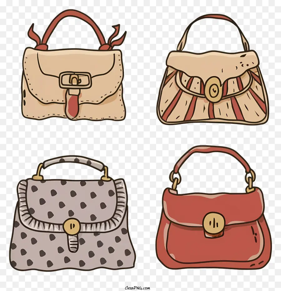 çanta，Kahverengi Ve Beyaz El çantası PNG