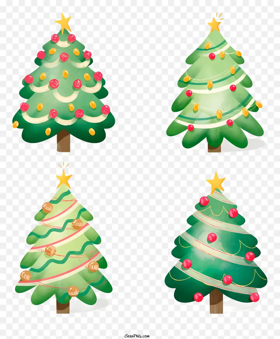 Noel Ağaçları，Tatil Süslemeleri PNG