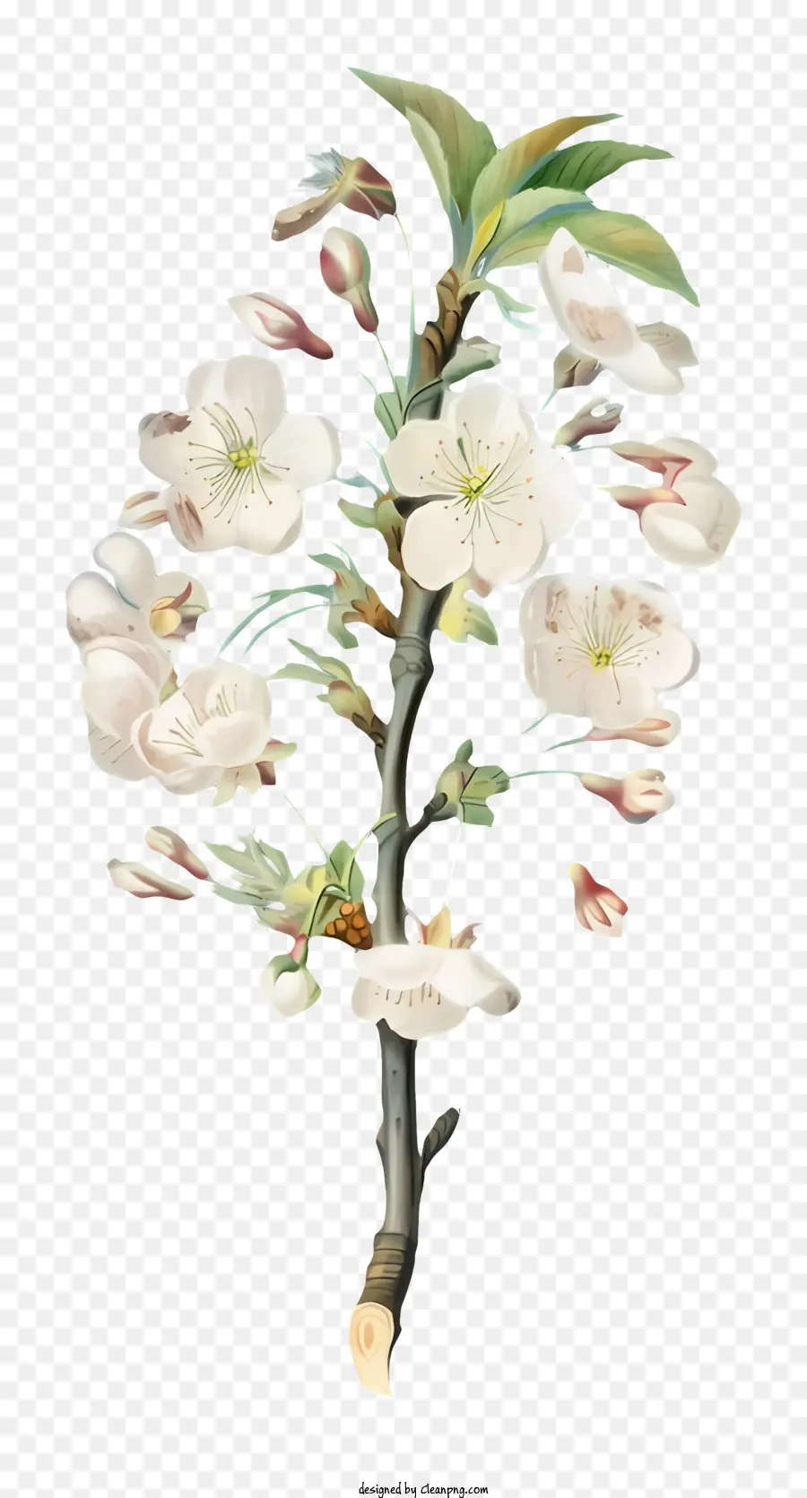 Kiraz çiçeği Ağacı，Beyaz Çiçekler PNG
