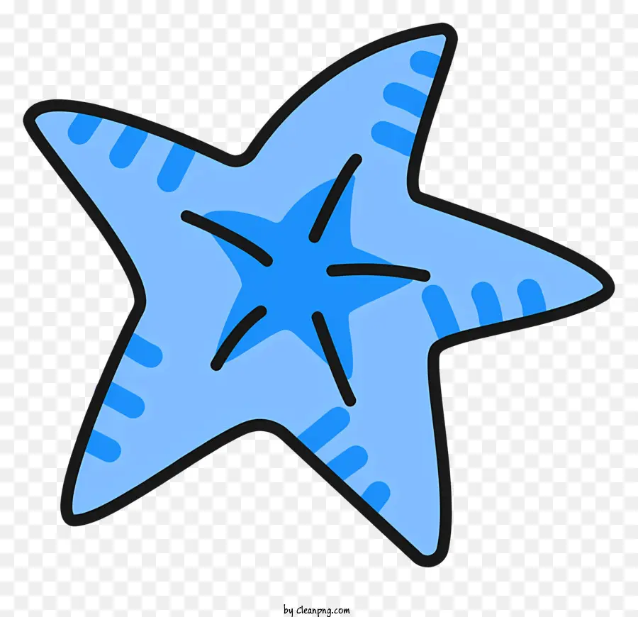 Mavi Denizyıldızı，Beş Kol Denizyıldızı PNG