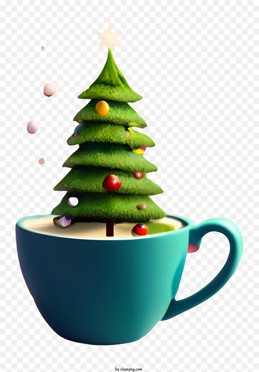 Noel Ağacı，Mavi Kupa PNG