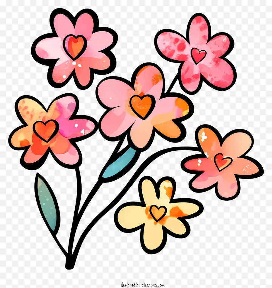 Buket，Pembe çiçekler PNG