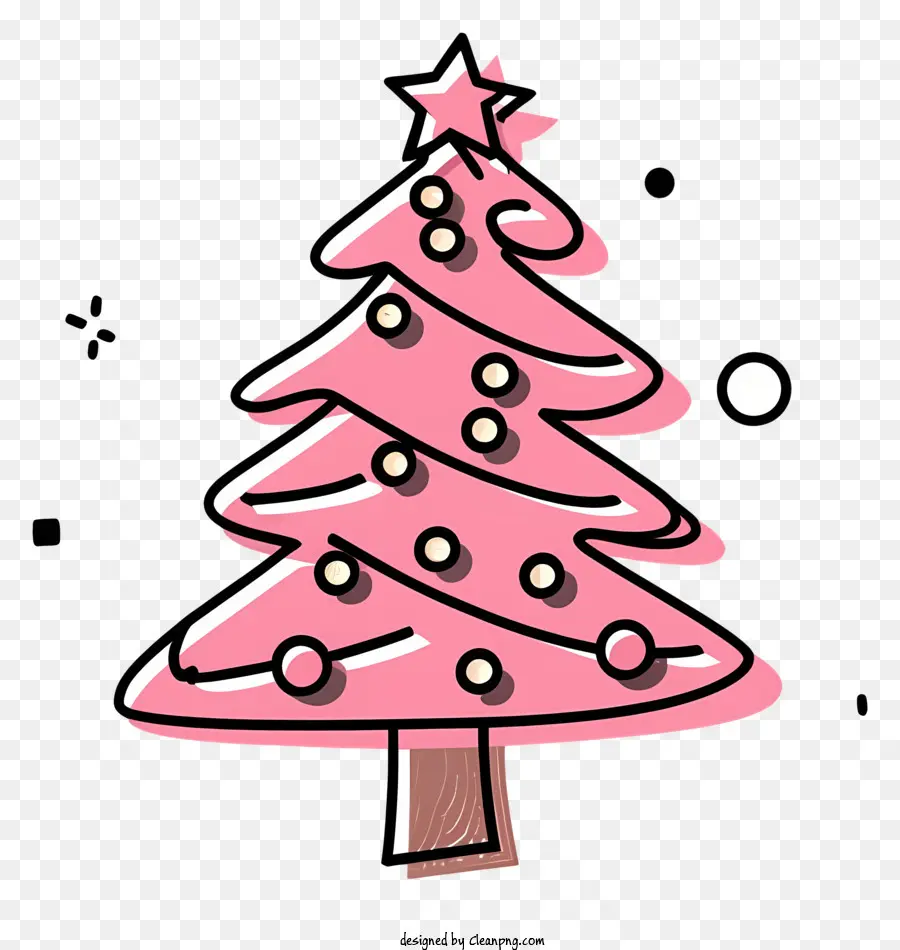 Pembe Noel Ağacı，Pastel Renkli Noel Ağacı PNG