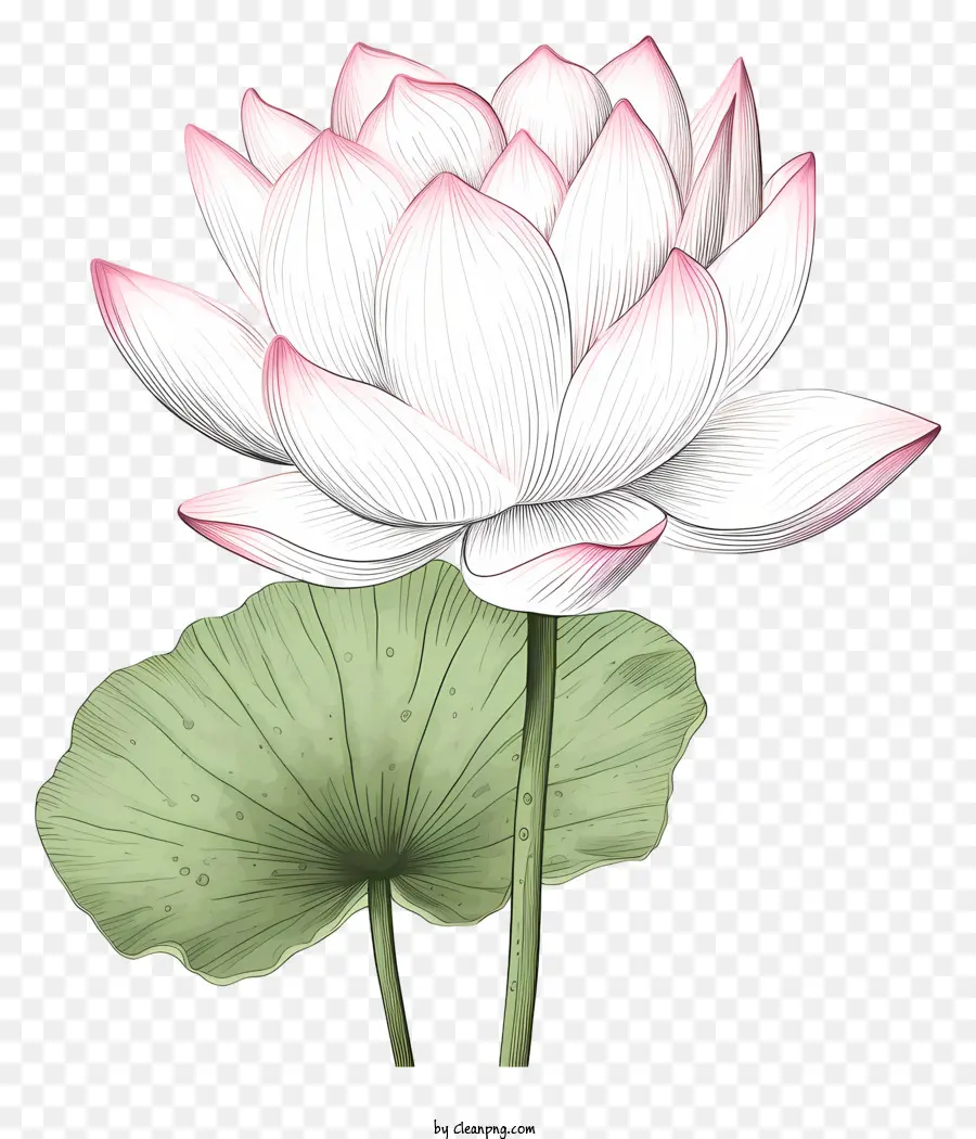 Beyaz Lotus，Pembe Yaprakları PNG