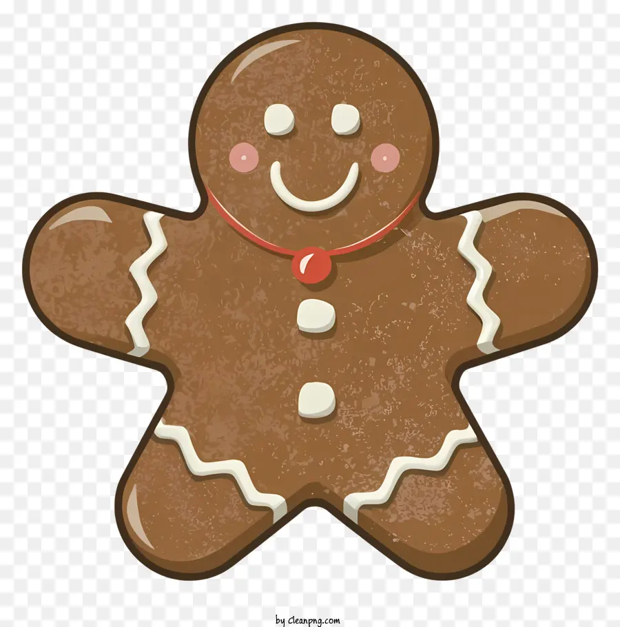 Gingerbread Adam，Beyaz Yüz PNG