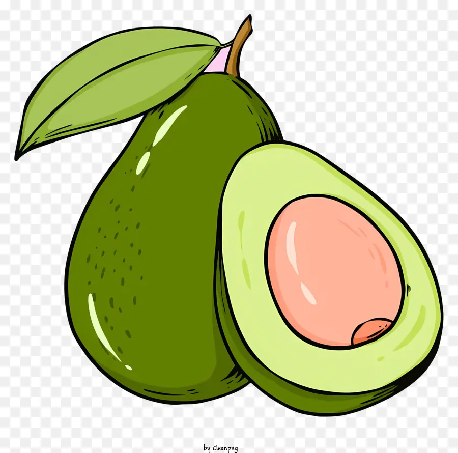 Olgunlaşmamış Avokado，Avokado çukuru çıkarma PNG