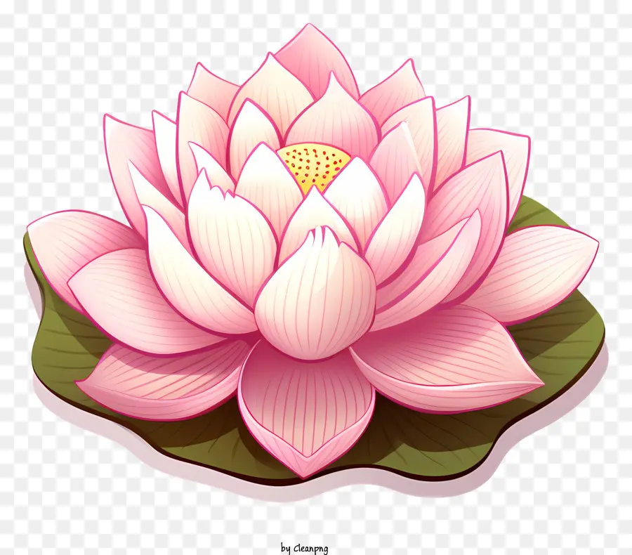 Pembe Lotus Çiçeği，Yaprağı PNG