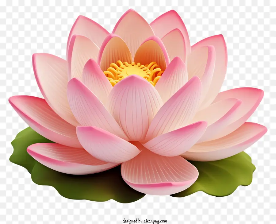 Pembe Lotus，Beyaz Merkezli çiçek PNG