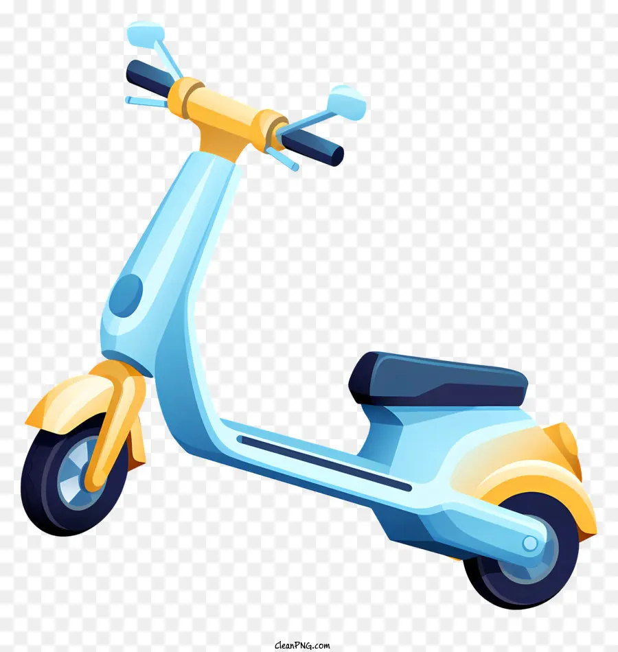 Mavi Ve Sarı Scooter，Scooter PNG