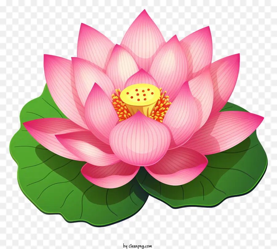 Pembe Lotus Çiçeği，Yeşil Sap PNG