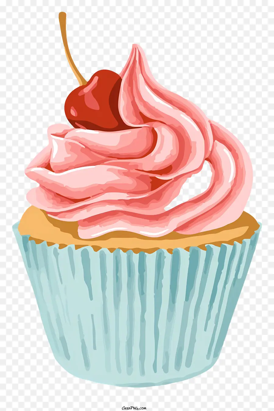 Pembe Cupcake，Krem şanti PNG