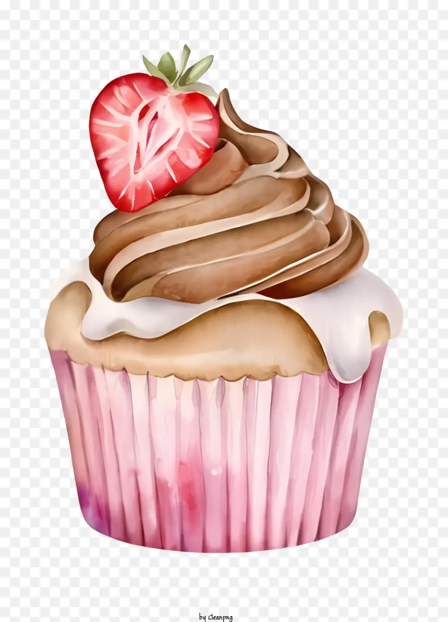 Kek，Çilekli Cupcake PNG