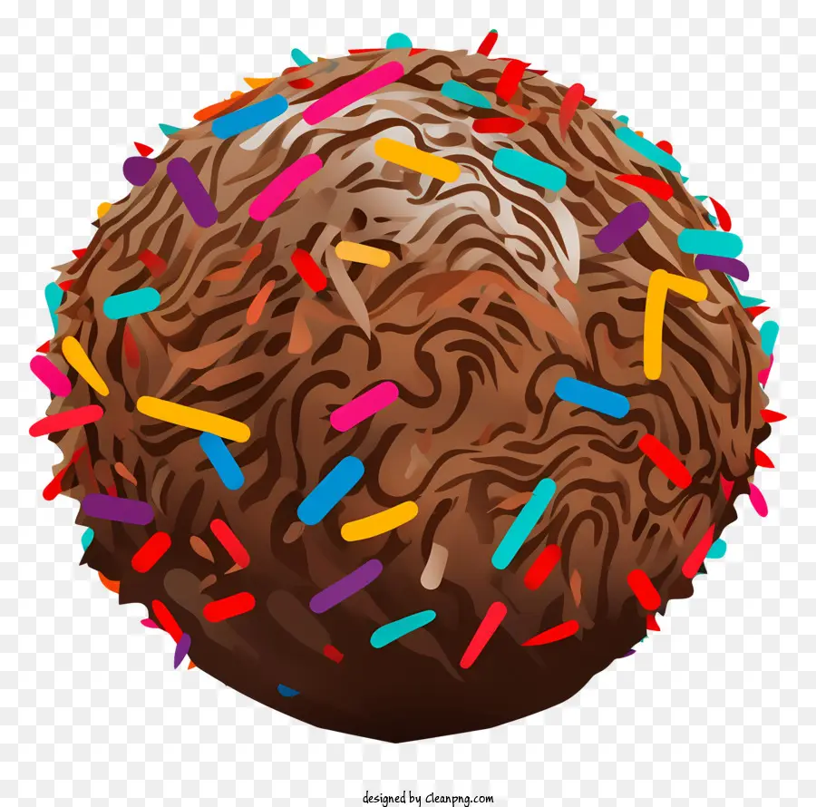 çikolata Topu，Renkli Sprinkles PNG