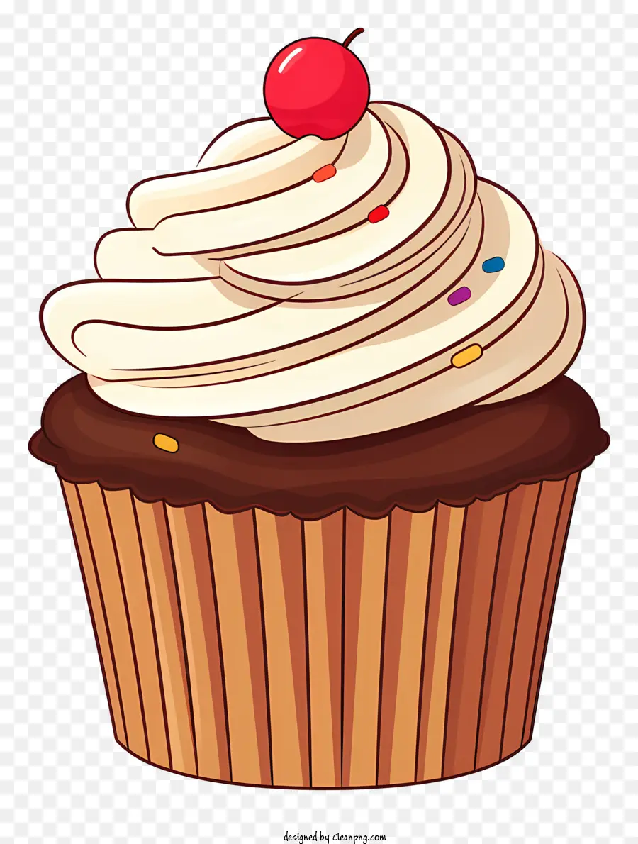 Çikolatalı Kek，Buzlanma Ile Cupcake PNG