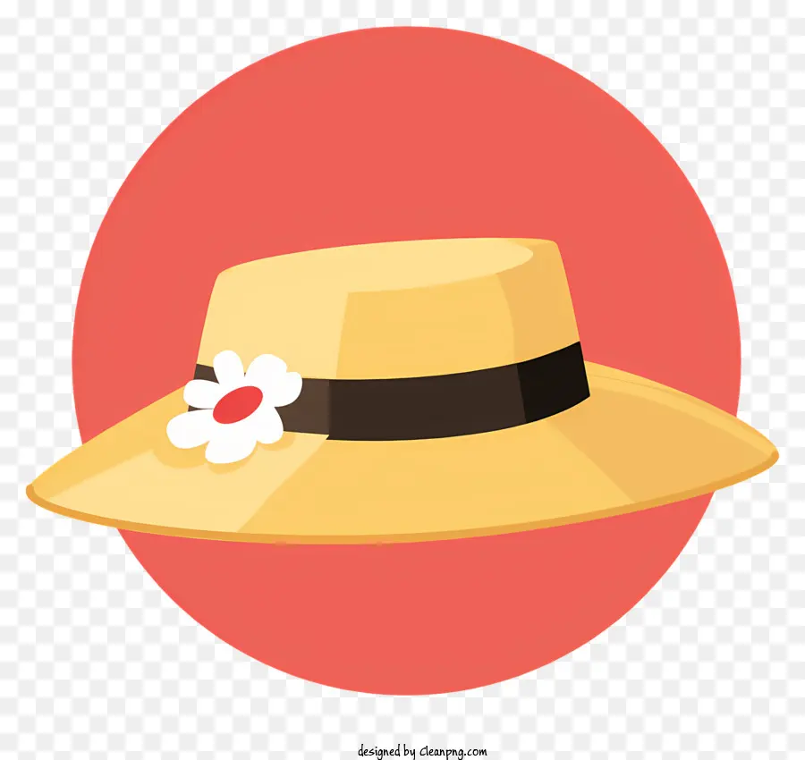 Yaylı Hasır şapka，Sarı Hasır şapka PNG