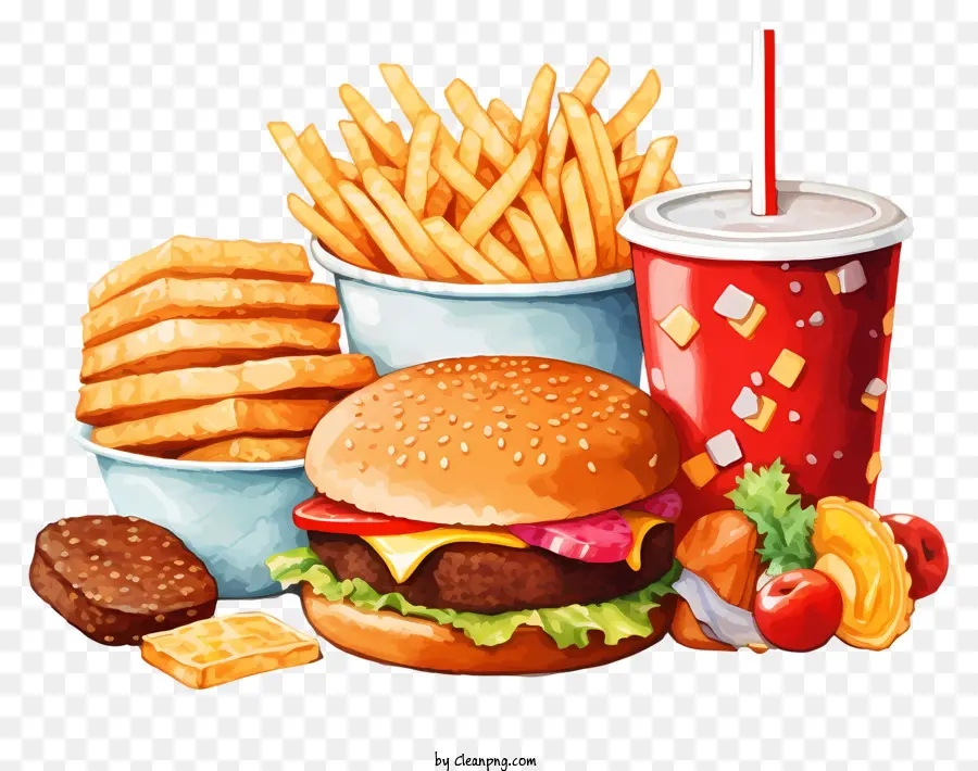 Hızlı Yemek Yemeği，Fast Food PNG