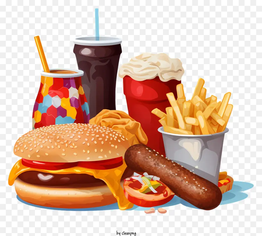 Fast Food，Hamburger PNG