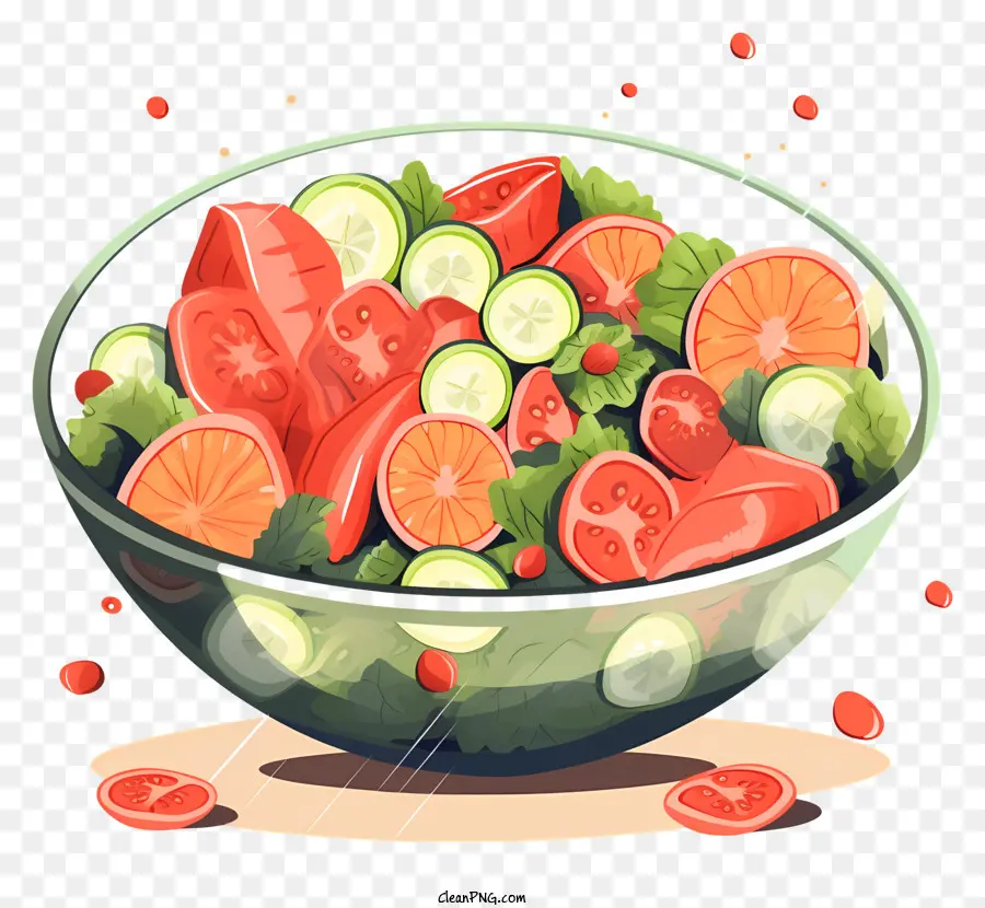 Karikatür Salatası，Salata Kasesi PNG