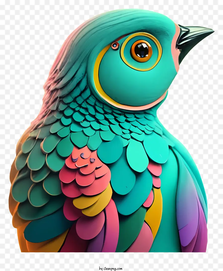 Renkli Kuş，Büyük Kafa Kuşu PNG