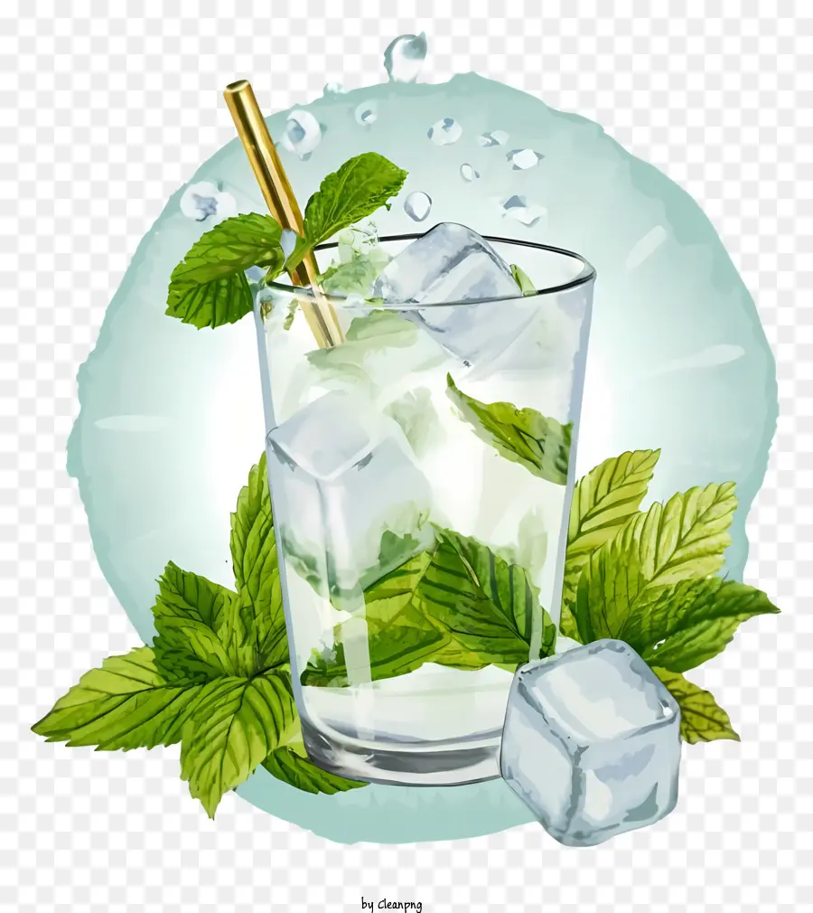 Buzlu çay，Nane Mojito PNG